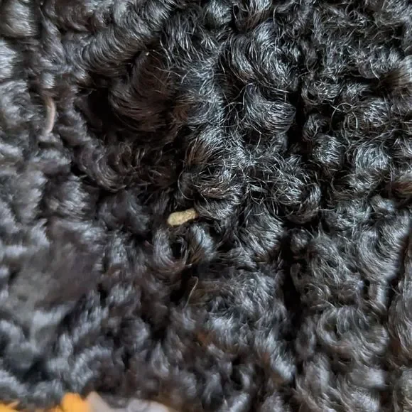 Vintage Black 50s Persian Lamb Karakul Gray Mink Collar Fur Coat Size Large - Picture 9 of 9